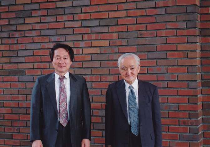 講演終了後、山本俊一先生と　