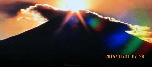 富士山の初日の出ーダイヤモンド富士ー