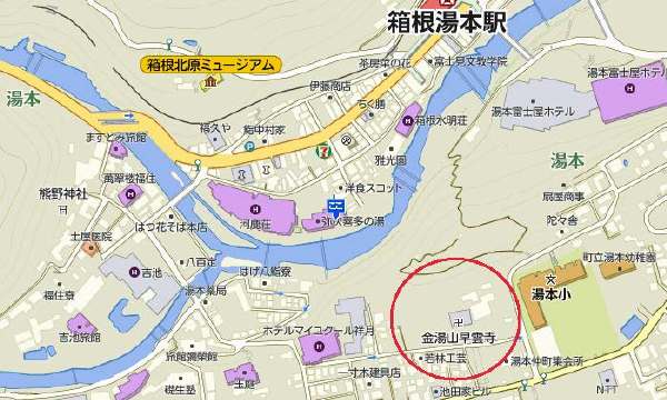箱根湯本駅周辺地図