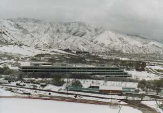 大学周辺の希少な雪景色